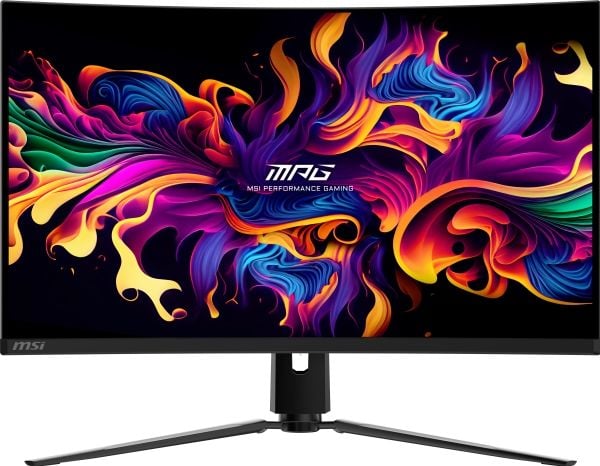 MSI MPG 321CURX QD-OLED, 80 cm (31.5"), 3840 x 2160 piksler, 4K Ultra HD, QD-OLED, 0,05 ms, Svart