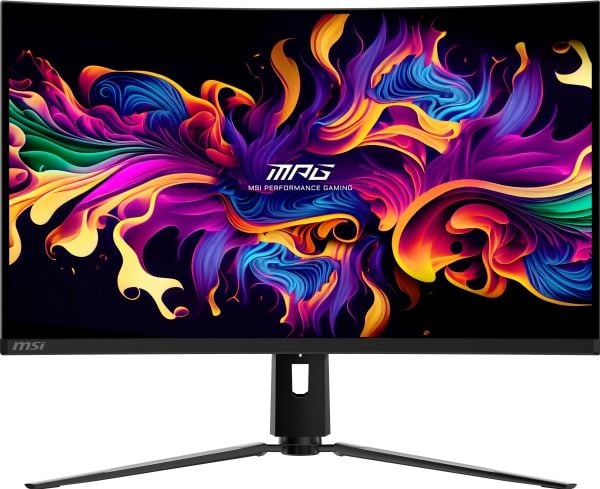 MSI MPG 321CURX QD-OLED, 80 cm (31.5"), 3840 x 2160 piksler, 4K Ultra HD, QD-OLED, 0,05 ms, Svart