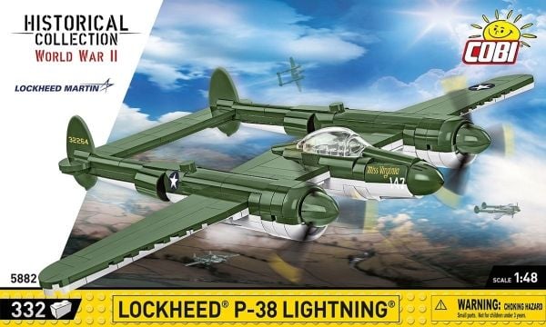 COBI Lockheed P-38 Lightning, Byggeklosser, 7 år, 332 stykker