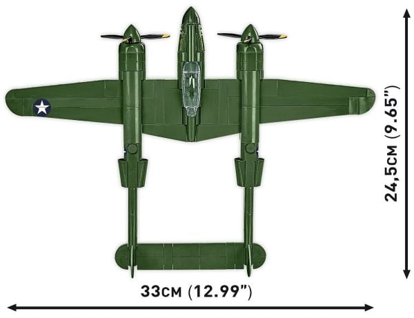 COBI Lockheed P-38 Lightning, Byggeklosser, 7 år, 332 stykker