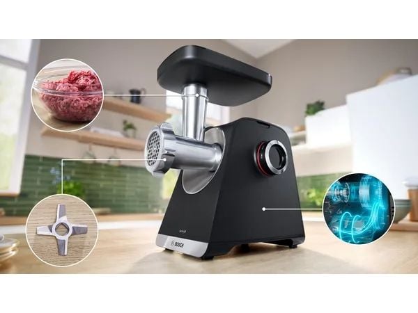 Bosch Serie 6 MFWS650B, 500 W, musta, Hopea, 3,5 kg/min, 1 m, Metalli, Muovi, 2100 W