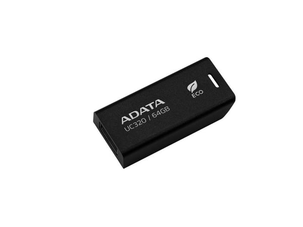 ADATA UC320, 64 Gt, USB Type-A, 3.2 Gen 1 (3.1 Gen 1), ilman kantta, 6,5 g, musta