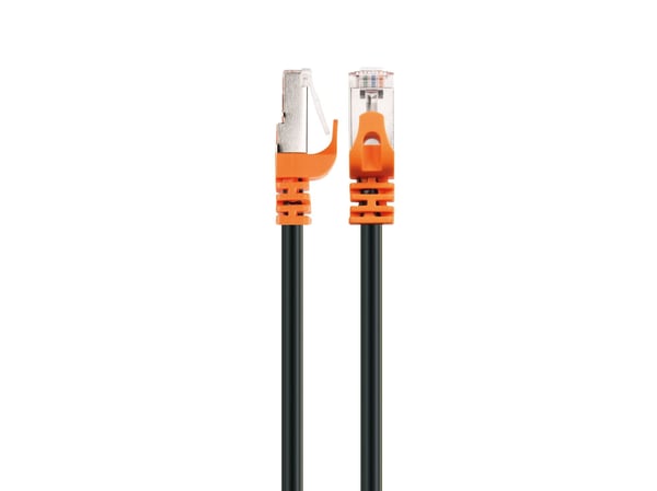 Schwaiger CKO7050 531, 5 m, Cat7, S/FTP (S-STP), RJ-45, RJ-45, Sort, Oransje