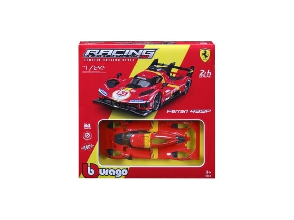 BBURAGO Ferrari 499P LMH (2023), sportsbilmodell, ferdigmontert, 1:24, Ferrari 499P LMH, alle kjønn, metall, plast