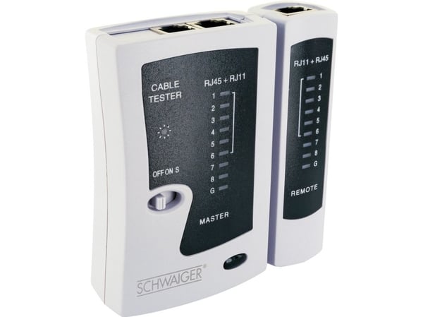 Schwaiger NWM1 531, RJ-11, RJ-45, Svart, Vit, 9 V, 105 mm, 29 mm, 100 mm