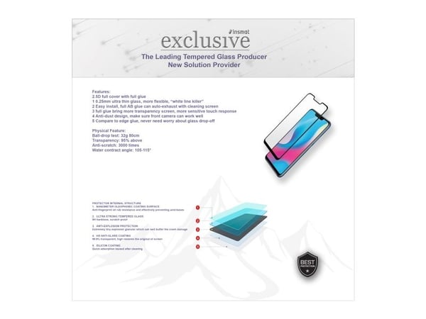 Insmat Exclusive - Skjermbeskyttelse for mobiltelefon - full skjerm - 2.5D - glass - rammefarge svart - for Google Pixel 9A