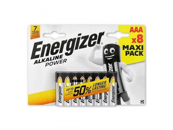 Energizer Alkaline Power AAA / LR03 - 8 kpl (läpipainopakkaus)