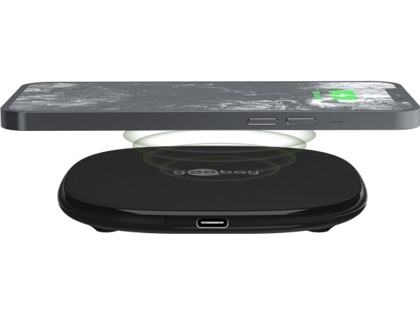 Goobay 64675 Vastaanotin mobiililaitteiden langattomaan lataukseen Matkapuhelin/älypuhelin - Älykello - Tabletti USB Type-C (64675)