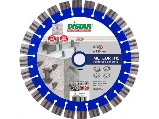 DISTAR diamantblad METEOR H15 230 x 2,6/1,6 x 22,23 mm