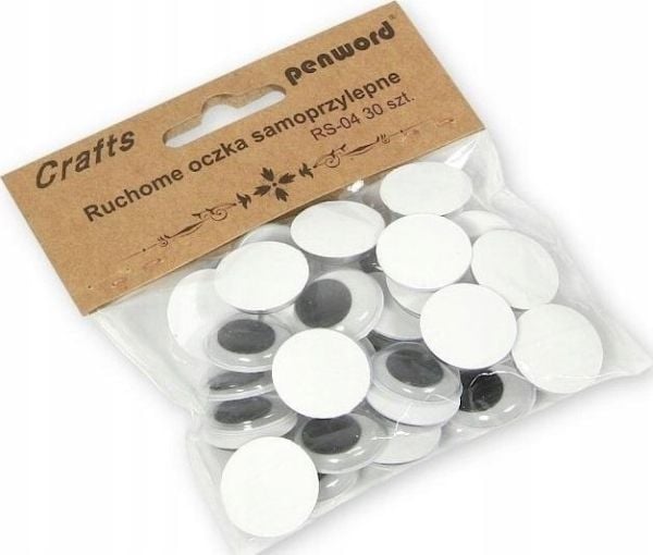 Pulsirhurt bevegelige øyne RS-05 15 mm selvklebende 50 stk