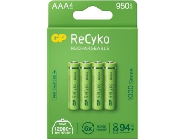 GP Paristot B21114, AAA, nikkeli-metallihydridi (NiMH), 1,2 V, 4 kpl, 950 mAh, vihreä