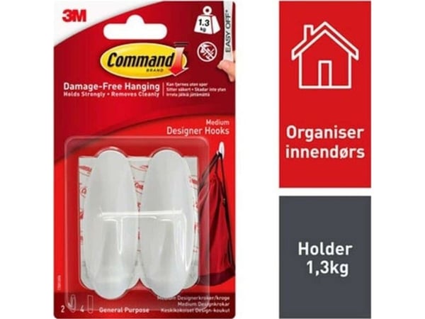 3M Command Medium Designkrokar 17081-Cee