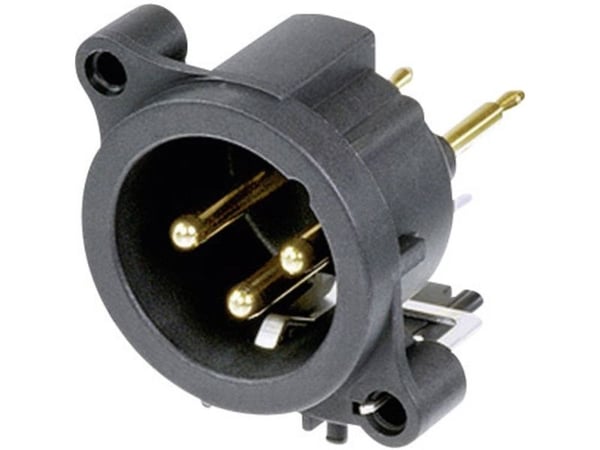 Neutrik NC3MAV, XLR, Musta, Pronssi, Messinki, Polyamidi, Messinki, IP40, 1,5 V