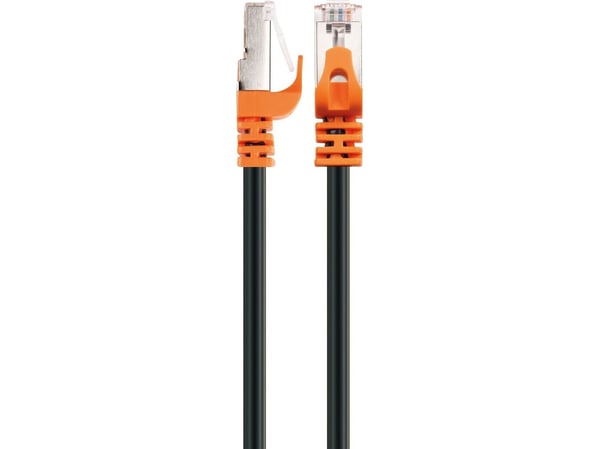 Schwaiger CKO7020 531, 2 m, Cat7, S/FTP (S-STP), RJ-45, RJ-45, Sort, Oransje