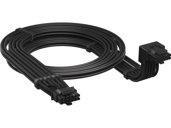 CORSAIR Style B - Strømkabel - 16-stifts PCI-strøm (hann) nedvinklet til 16-stifts PCI-strøm (hann) - 65 cm - svart