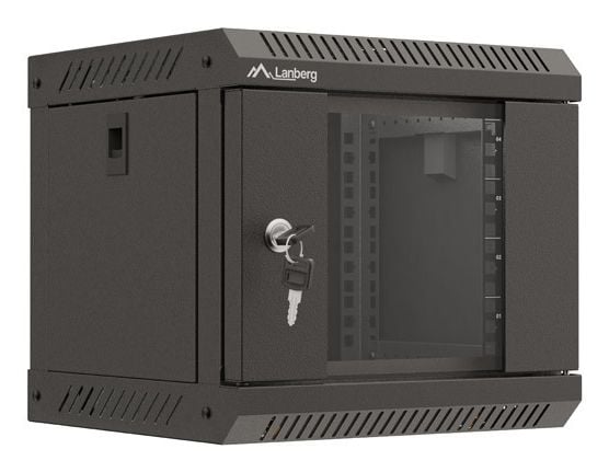 Lanberg - Rack skap - veggmonterbar - svart, RAL 9004 - 4U - 10"