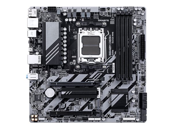 Gigabyte B840M DS3H - Moderkort - micro ATX - Socket AM5 - AMD B840 Chipuppsättning - USB-C 3.2 Gen 1, USB 3.2 Gen 1 - 2.5 Gigabit LAN - inbyggda g...