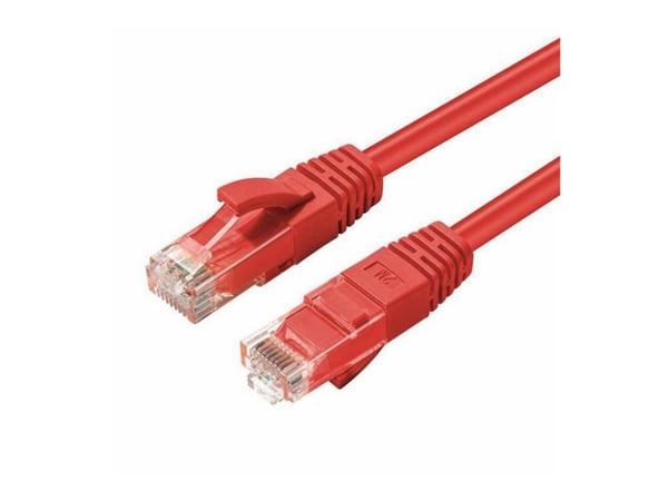 MicroConnect - Verkkokaapeli - RJ-45 (uros) - RJ-45 (uros) - 1 m - UTP - CAT 5e - punainen
