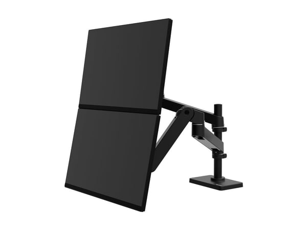Ergotron LX Pro - Monteringssett (dobbel stablearm) - modulær - for 2 LCD-skjermer - aluminium - svart - skjermstørrelse: inntil 27" - skrivebordsm...