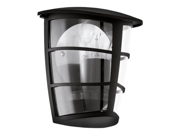 Eglo Aloria - Vegglampe - 1 sokkel - E27 - svart, blank