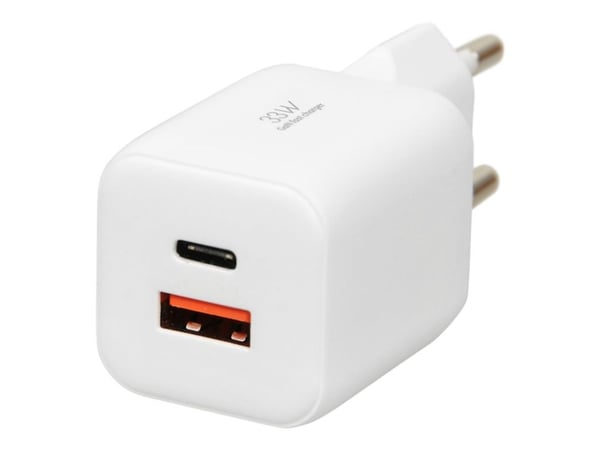 iBOX C-42 - Strømadapter - 33 watt - 3 A - Huawei Fast Charge, QC 3.0, AFC, SCP, Apple 2.4A, USB BC 1.2, Power Delivery 3.0 + PPS - 2 utgangskontak...