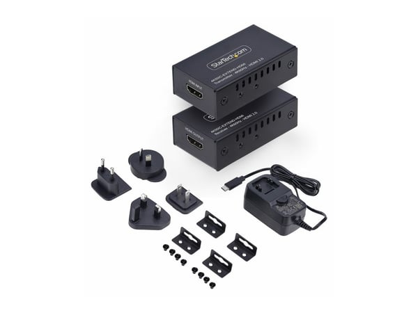 Startech HDMI Extender Over CAT5e/6 Kit, 4K 60Hz, Up to 200ft (60m) - Video/lyd-forlenger - HDMI - over CAT 5/5e/6 - opp til 60 km