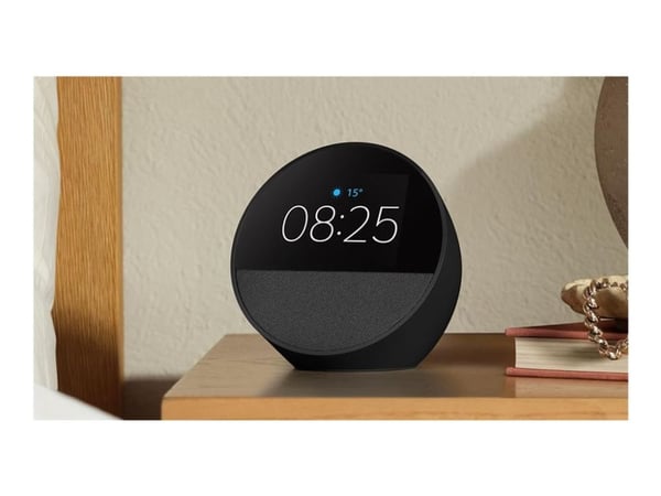 Amazon Echo Spot, Amazon Alexa, Sfärisk, Svart, 7,19 cm (2,83"), 320 x 240 pixlar, MediaTek