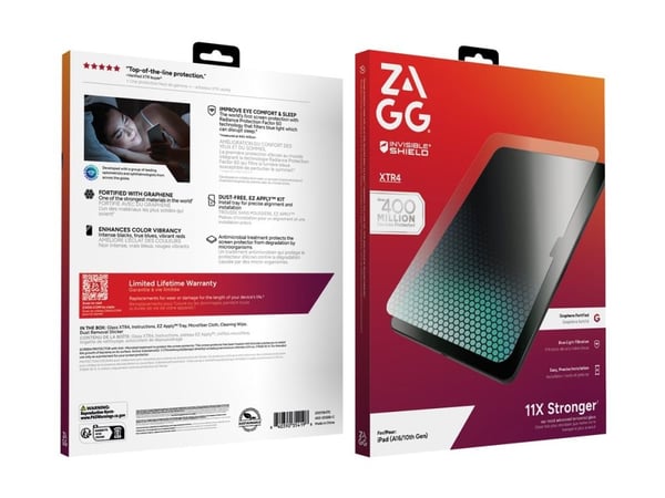 ZAGG InvisibleShield Glass XTR4 - Skjermbeskyttelse for nettbrett - glass - for Apple 10.9-inch iPad (10. generasjon); iPad (A16)
