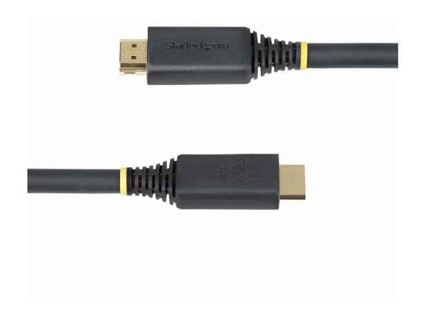 Startech 15m (49.2ft) Active High Speed HDMI Cable, 4K60Hz - High Speed - HDMI-kabel med Ethernet - HDMI hann til HDMI hann - 15 m - skjermet - sva...