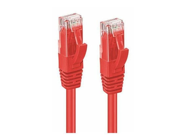 MicroConnect - Verkkokaapeli - RJ-45 (uros) - RJ-45 (uros) - 1 m - UTP - CAT 5e - punainen