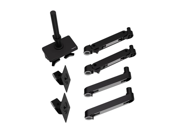 Ergotron LX Pro - Monteringssett (dobbel stablearm) - modulær - for 2 LCD-skjermer - aluminium - svart - skjermstørrelse: inntil 27" - skrivebordsm...