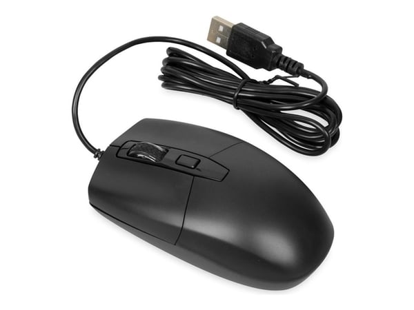 iBOX Rook - Mus - høyre- og venstrehåndet - optisk - 3 knapper - kablet - USB - svart