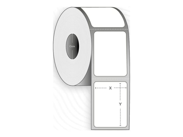 Capture Premium - Permanet adhesiv - hvit - Rull (8 cm x 35 m) 4 rull(er) boks - sammenhengende etiketter