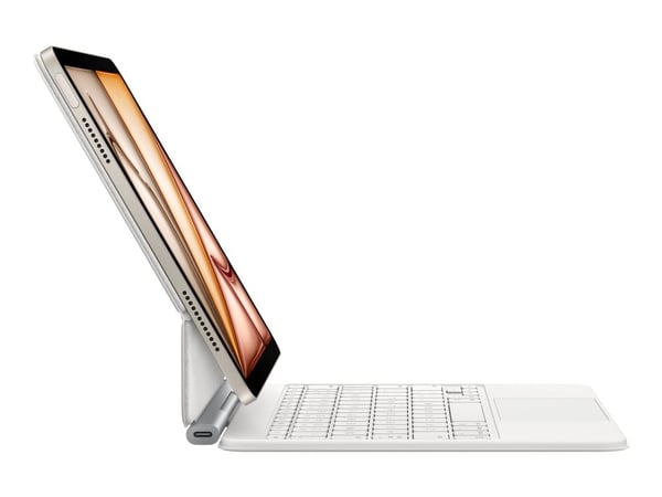 Apple Magic Keyboard - Tastatur og folioveske - med styrepute - Apple Smart connector - QWERTY - amerikansk engelsk - hvit - for 10.9-inch iPad Air...
