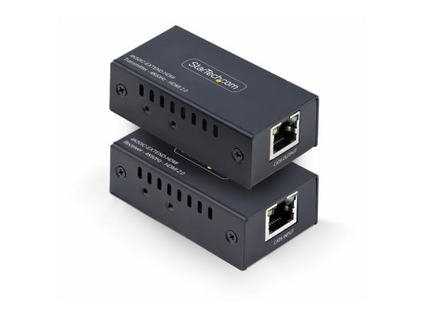 Startech HDMI Extender Over CAT5e/6 Kit, 4K 60Hz, Up to 200ft (60m) - Video/lyd-forlenger - HDMI - over CAT 5/5e/6 - opp til 60 km