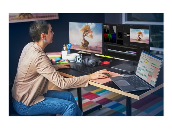 HP Dual Mode 975 - Tastatur - bakbelysning - trådløs - Bluetooth - Dansk