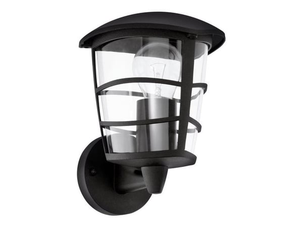 Eglo Aloria - Vegglampe - 1 sokkel - E27 - svart, blank