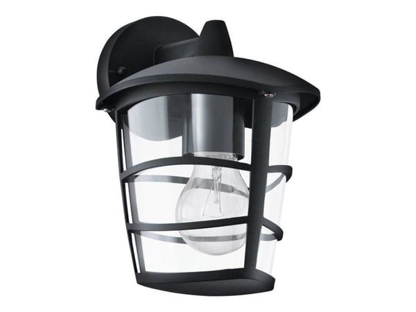 Eglo Aloria - Vegglampe - 1 sokkel - E27 - svart, blank