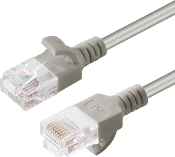 Microconnect V-UTP6A0015-SLIM, 0,15 m, Cat6a, U/UTP (UTP), RJ-45, RJ-45, Grå