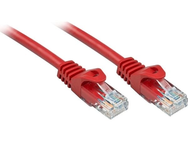 Lindy 48182, 1 m, Cat6, U/UTP (UTP), RJ-45, RJ-45, Rød
