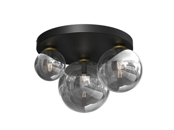 Domoletti taklampa CEILING LIGHT BURSA 3xE14/E27 svart/guld