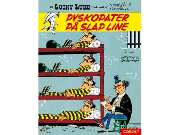 Lucky Luke: Pyskopater på slap line – et Lucky Luke-pletterskudd av Morris & Goscinny | René Goscinny | Språk: Dansk