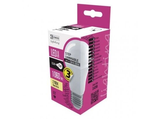Emos ZL4206, 11,5 W, 75 W, E27, 1060 lm, 30000 timer, Varm hvit