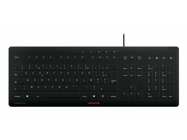 CHERRY STREAM KEYBOARD - Tastatur - USB - Fransk - tastsvitsj: CHERRY SX - svart