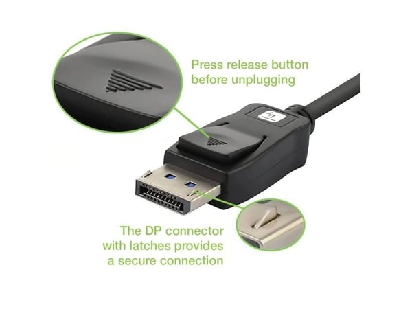 Techly ICOC-DSP-A21-020, 2 m, DisplayPort, DisplayPort, Hankjønn, Hankjønn, 10328 x 7760 piksler