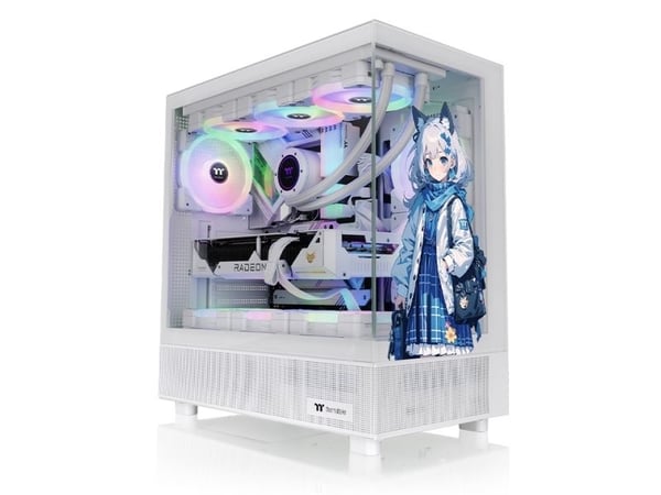 Thermaltake View 270 - SP Edition - mid tower - utvidet ATX (E-ATX) - sidepanel med vindu (herdet glass) - ingen strømforsyning (PS/2) - snø - USB/lyd