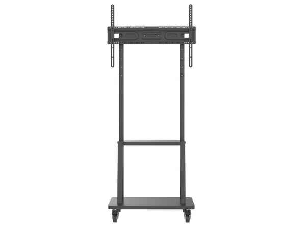TECHly - Vogn - for LCD/LED-display - med hylle - svart - skjermstørrelse: 32"-70"