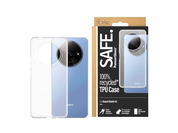 SAFE. by PanzerGlass - Baksidedeksel for mobiltelefon - termoplast-polyuretan (TPU) - gjennomsiktig - for Xiaomi Redmi A3
