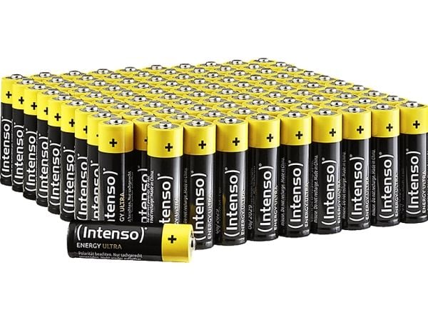 Intenso 100X AA - Alkaline Batterie Mignon 100er-Pack - Batterier (7501521)