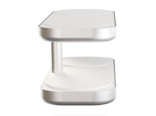 ZENS Quattro Charger Pro 4 - Trådløst ladestativ + AC-strømadapter - 15 watt - 4 utgangskontakter (magnetisk) - hvit